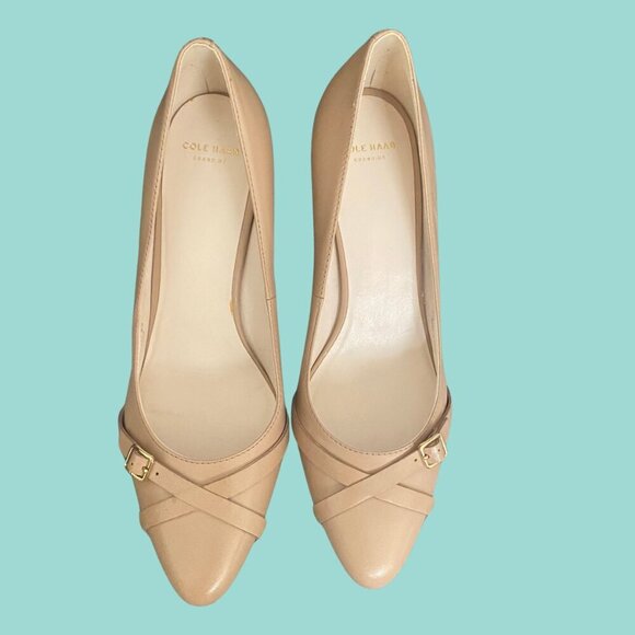 ✨Cole Haan Lena Buckle Pump II – Maple Sugar Leather Heels | Size 8.5B✨ - Picture 4 of 11